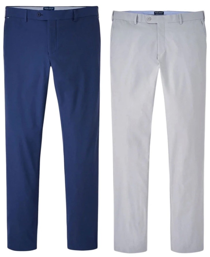 New Men’s Peter Millar Surge Performance Trouser Pants Navy Grey ME0XB00FB NWT