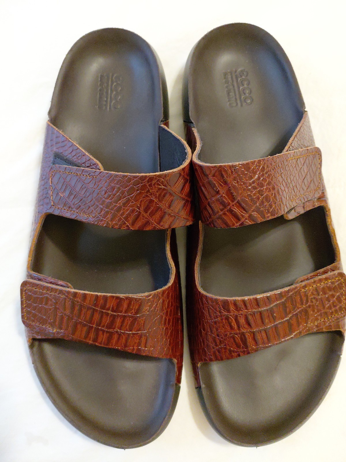 Ecco Men’s 2nd Cozmo Two Band Slide Sandal Brownish 12 NEW