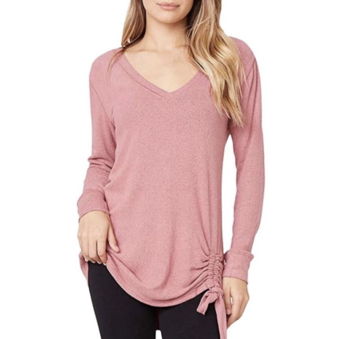 Off Duty by BB Dakota NWT pink Le Vie En Cozy barbie core V-Neck Sweater size M