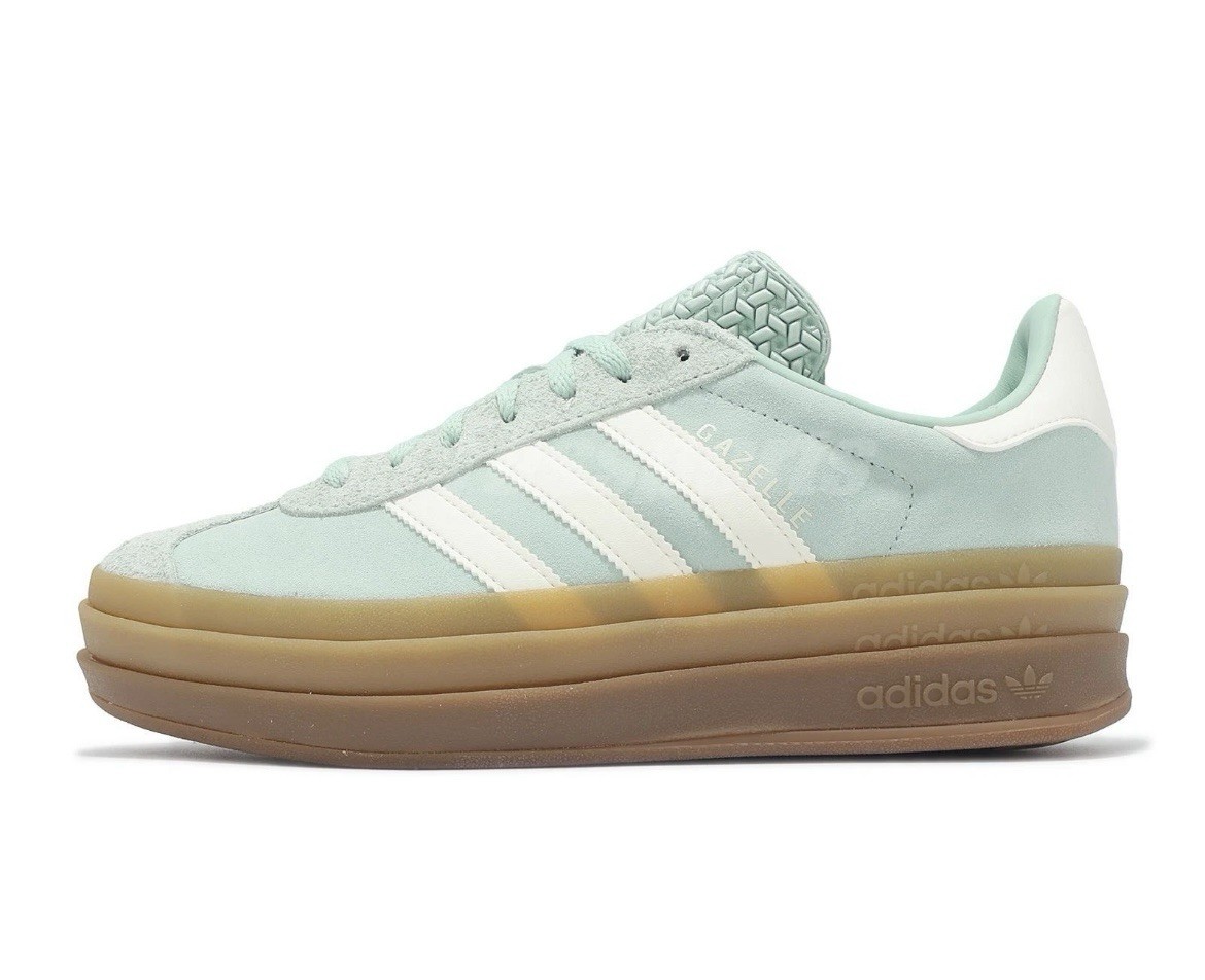 Adidas Originals Gazelle Bold Ash Green White JS3902 Women’s Casual Sneakers