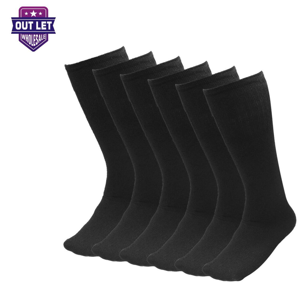 6-12-18 Pairs Men’s Tube socks Over The Calf Sports Cotton Socks Big & Tall