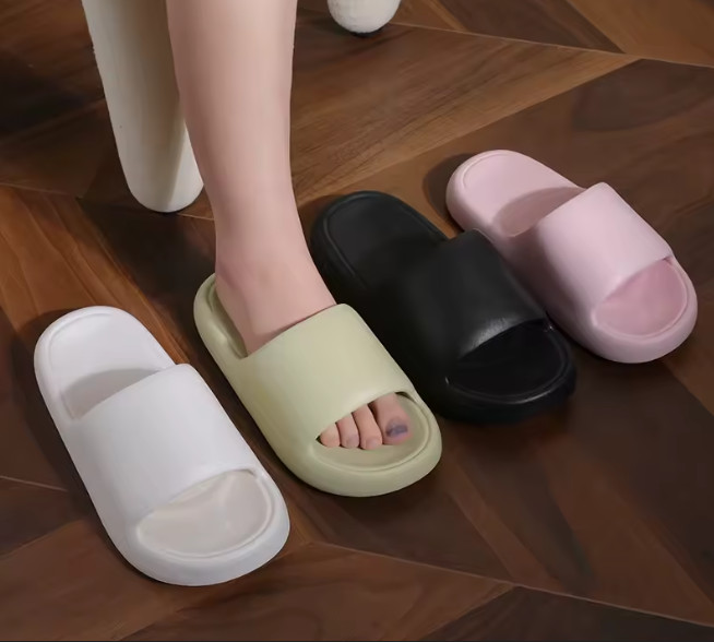 Cloud Slides Unisex Bathroom Slippers Non-Slip Cushion Sandals Thick Platform