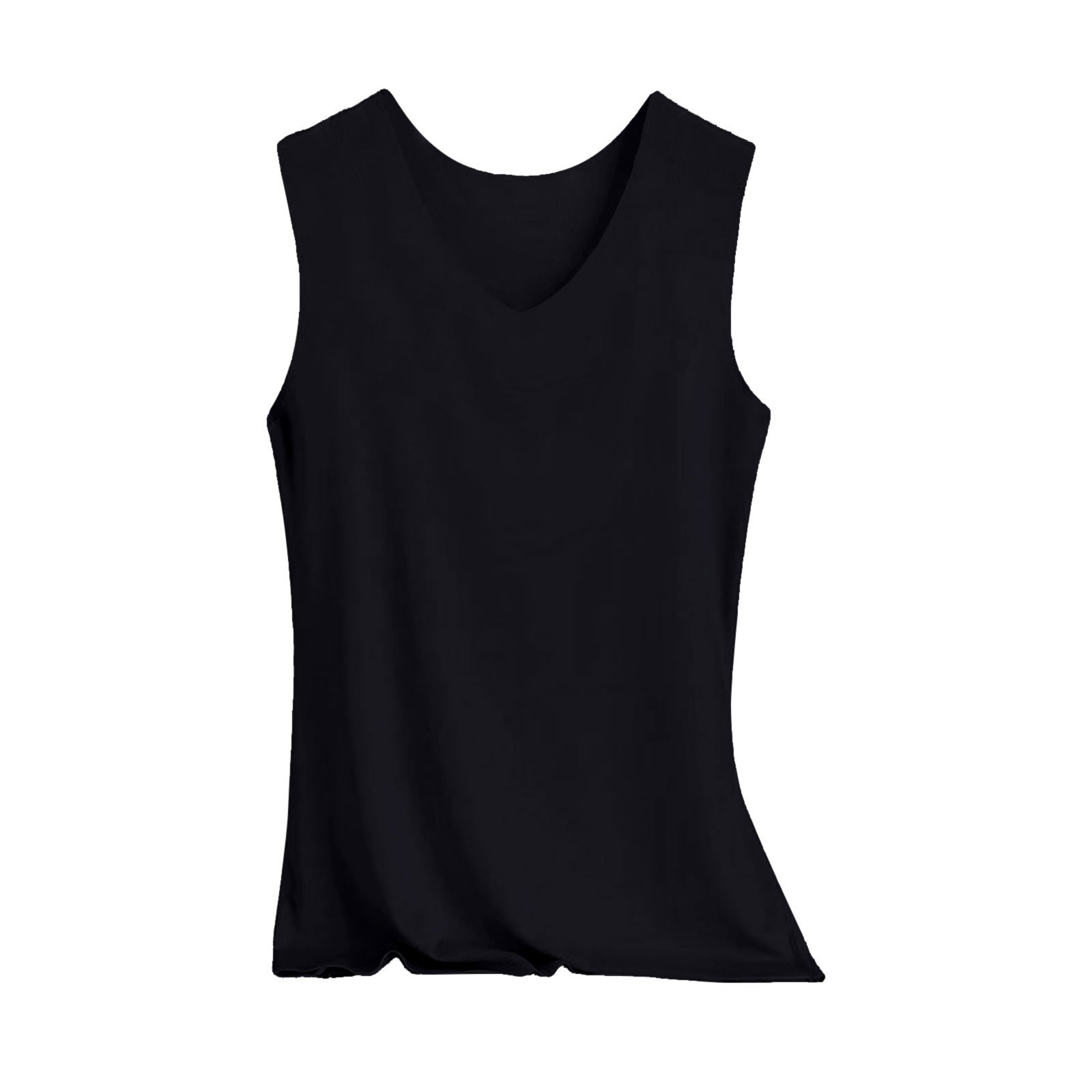 Women’s V Neck Ice Silk Seamless Sleeveless Sport Tank Top Soft Stretch Basic