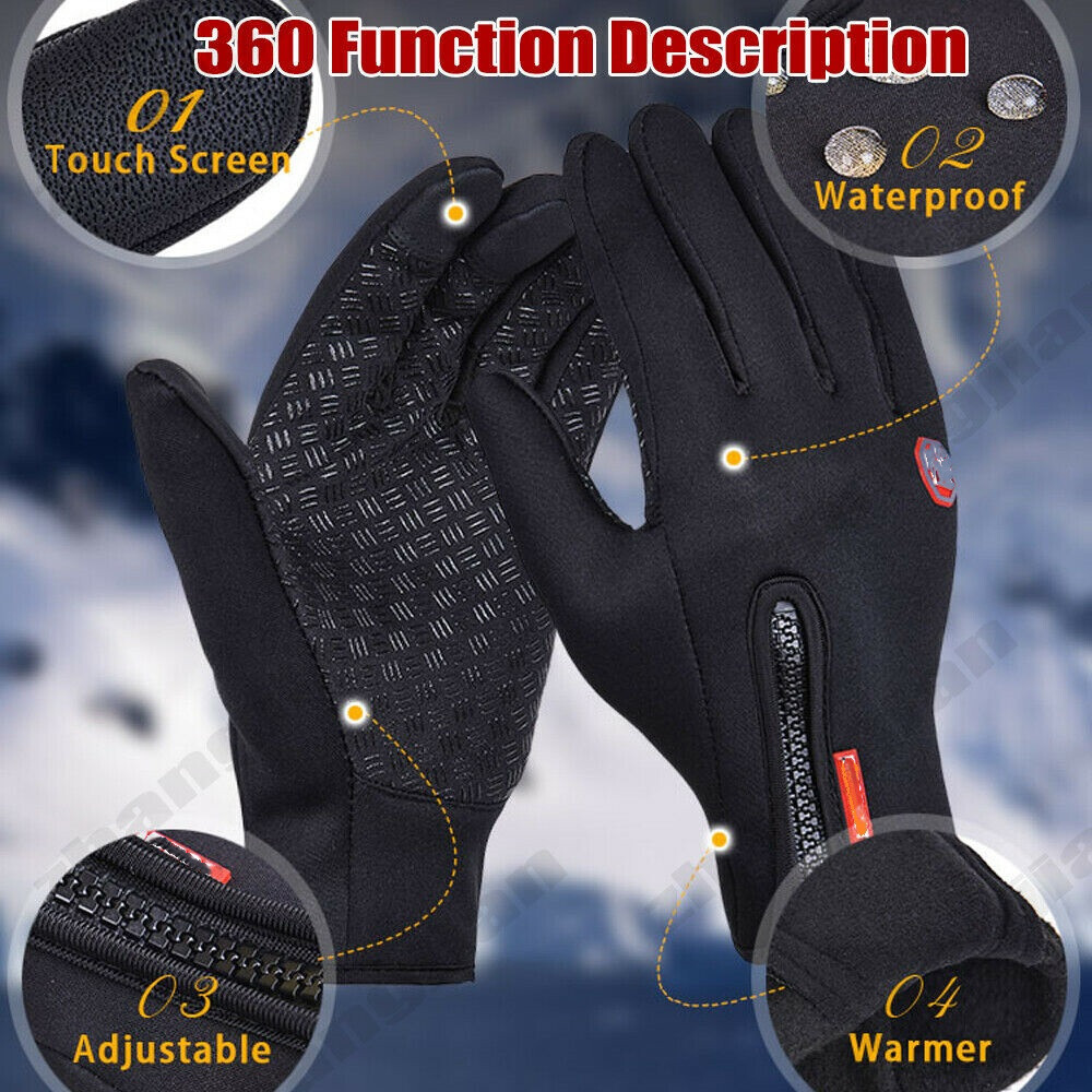 Thermal Waterproof Winter Gloves Touch Screen Warm Mittens Men Women Wholesale