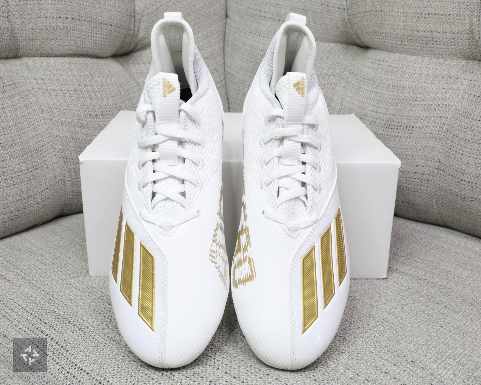 Adidas Adizero Scorch 21 White Gold Football Cleats Men’s Size 10-13.5 (GW2939)