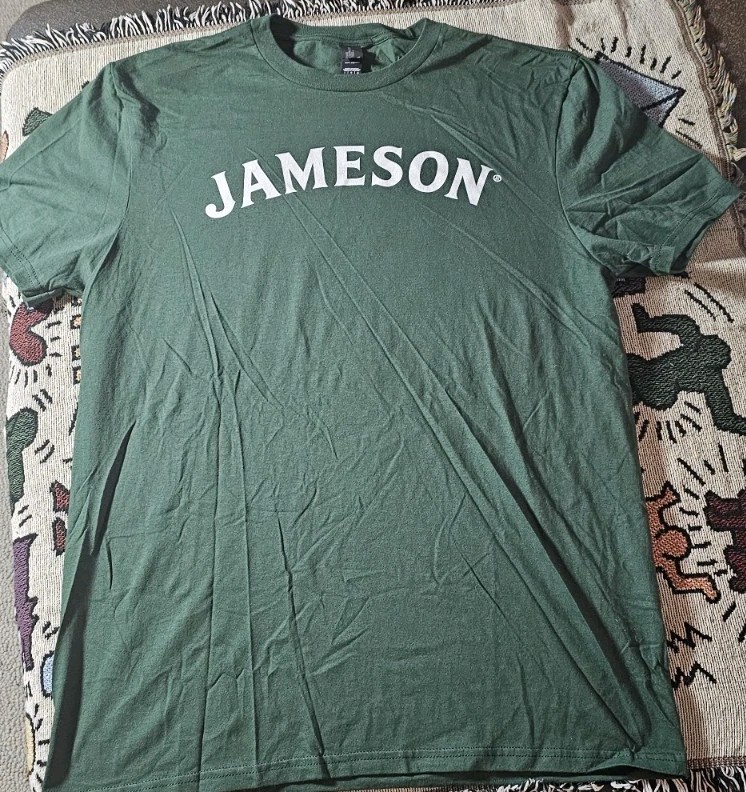 Jameson Irish Whiskey T-Shirt Adult XL Unisex Cotton Dark/Forrest Green