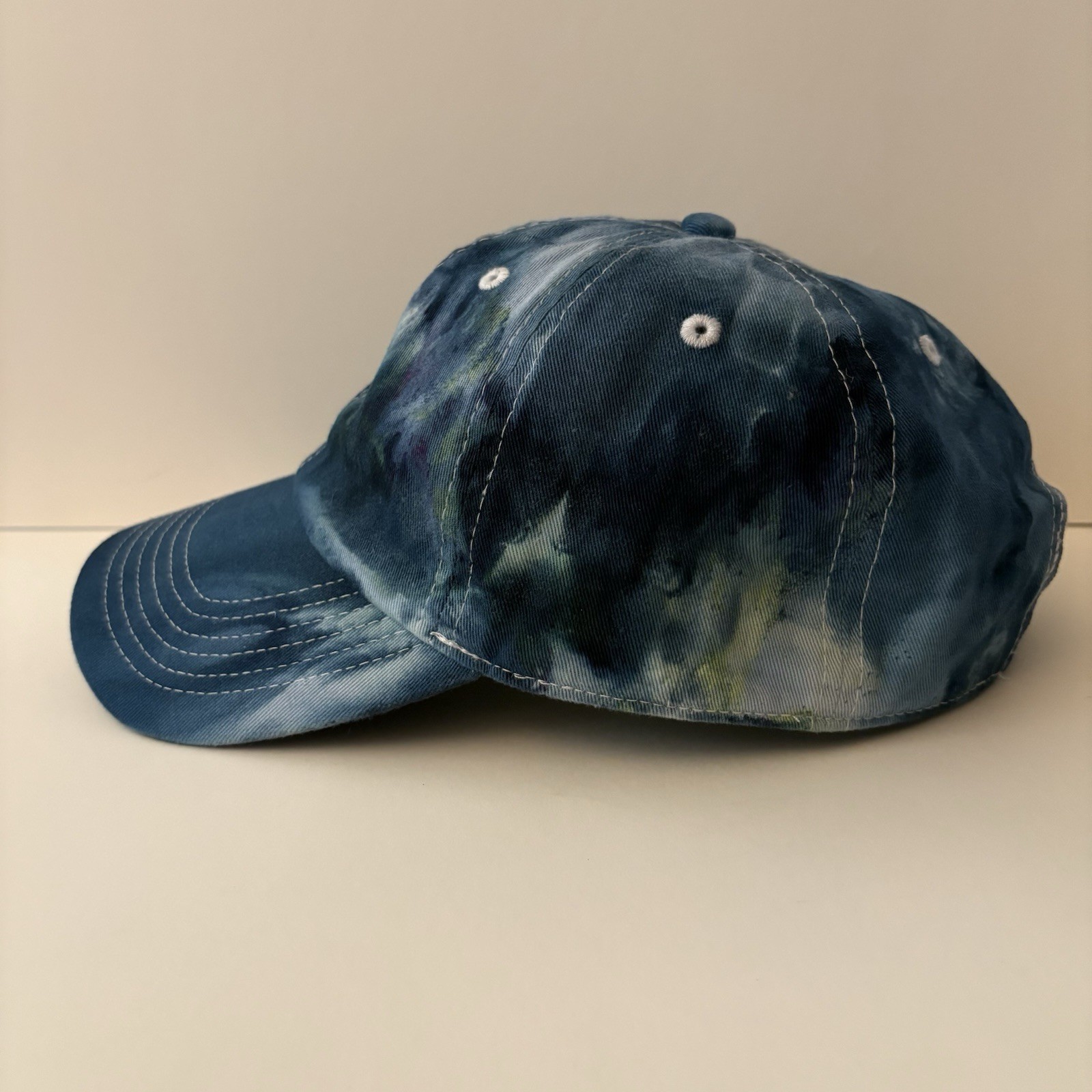 Gelante Blue Tie-Dye Adjustable Baseball Cap One Size Fit All