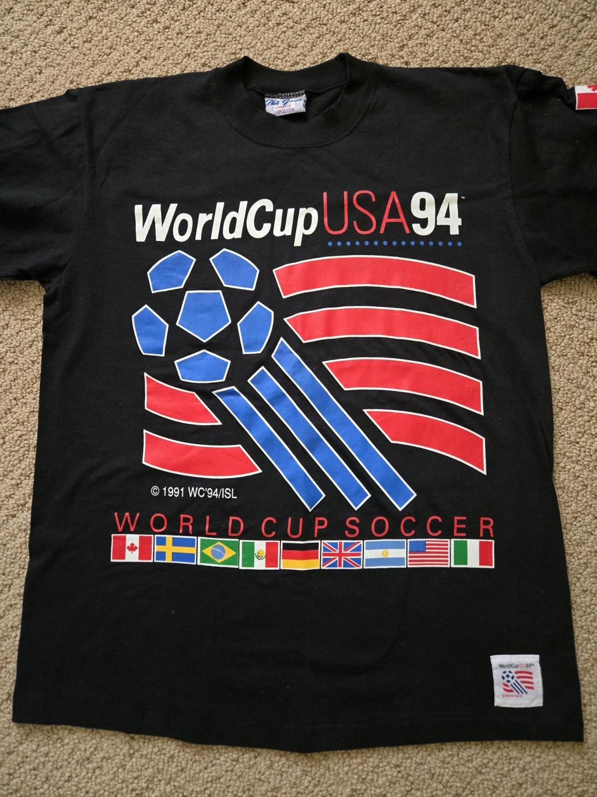 Vintage 1994 FIFA World Cup USA Shirt NWT Medium Made in USA The Game