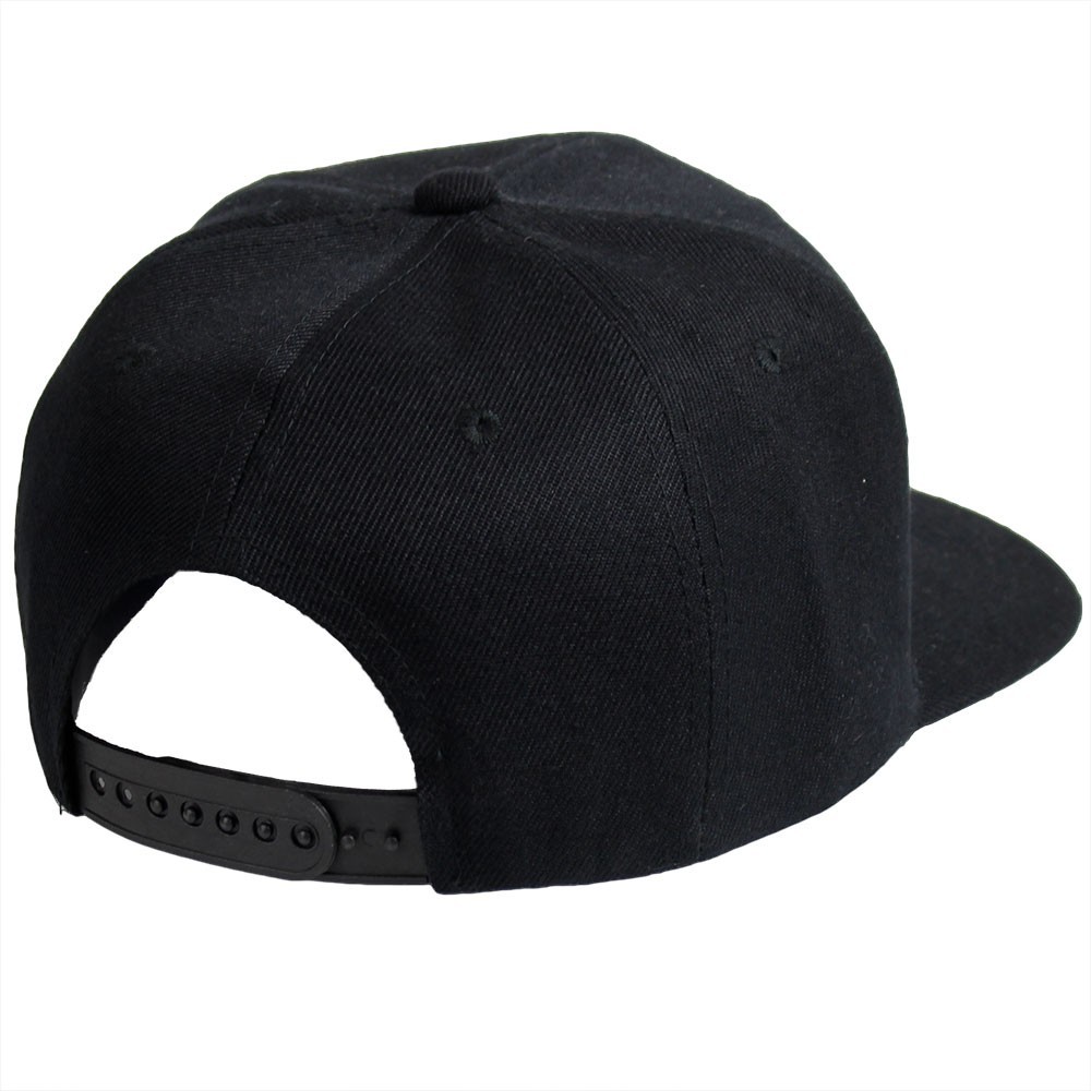 Snapback Baseball Cap Flat Bill Adjustable Blank Plain Solid Structured Hat