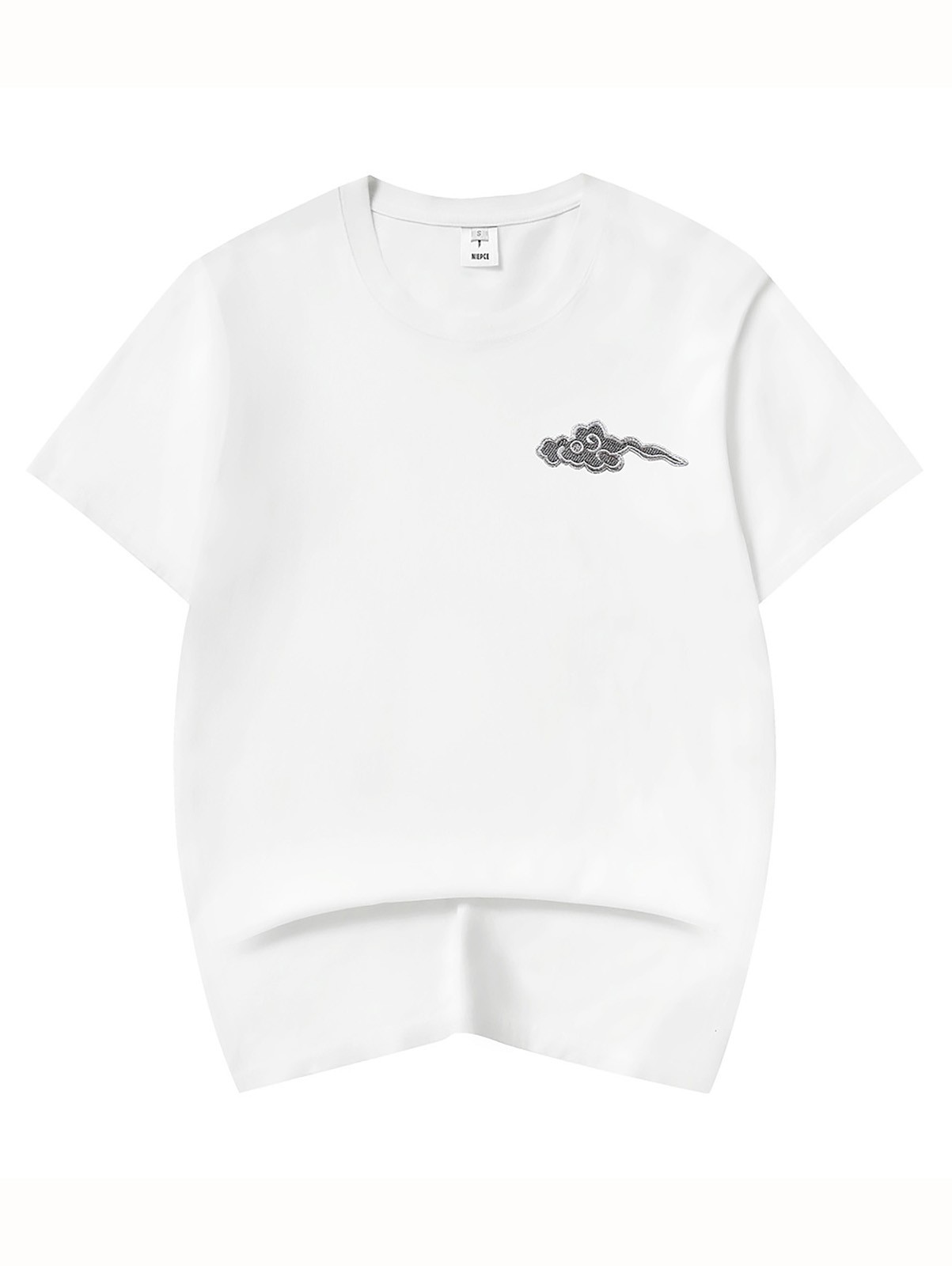 Niepce Men’s Cloud Dragon Embroidery Tee Japanese Streetwear T-Shirt