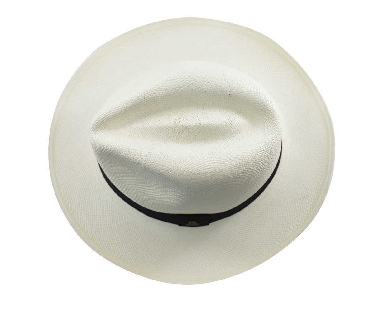White Fedora | Genuine Panama Hat | Handmade in Ecuador | EA + HatBox