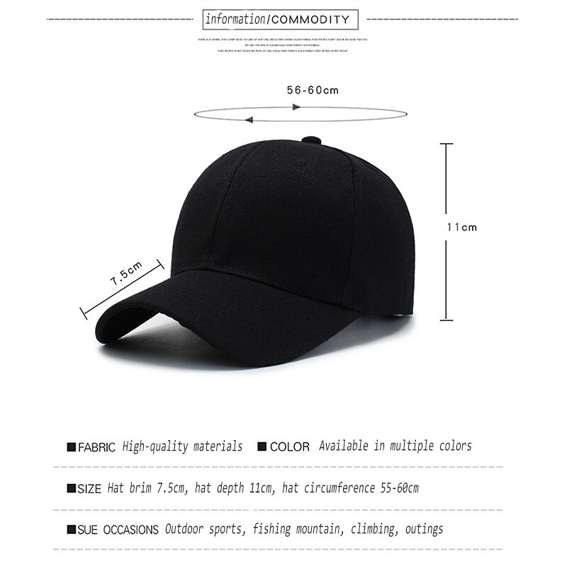Mens Cap Baseball Cotton Adjustable Ball Dad Hat Plain Solid Washed Women US