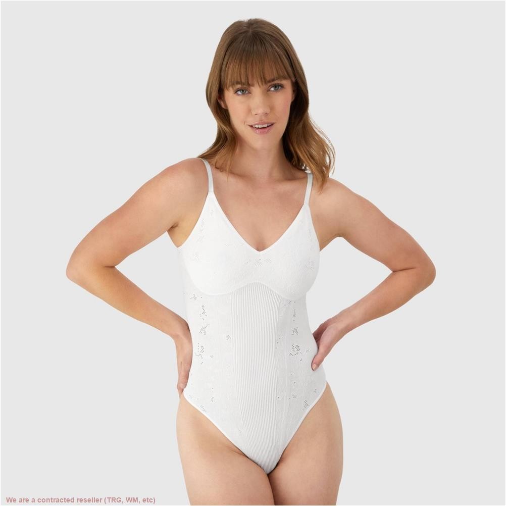 Maidenform Women’s Shapewear Bodysuit MST008 White XL Pull-On *SEE DEAL!!!*