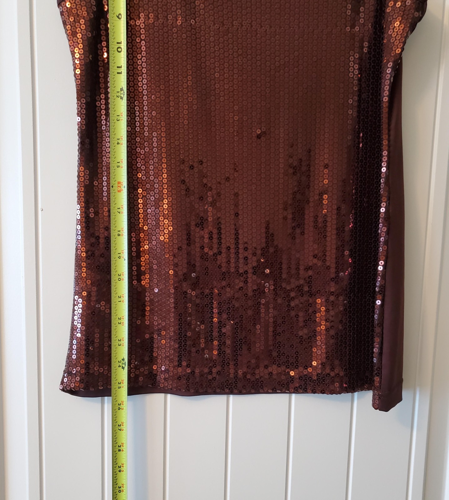 WOMENS SEQUIN BROWN BLOUSE in SIZE MEDIUM by ELEMENTZ-SLEEVELESS