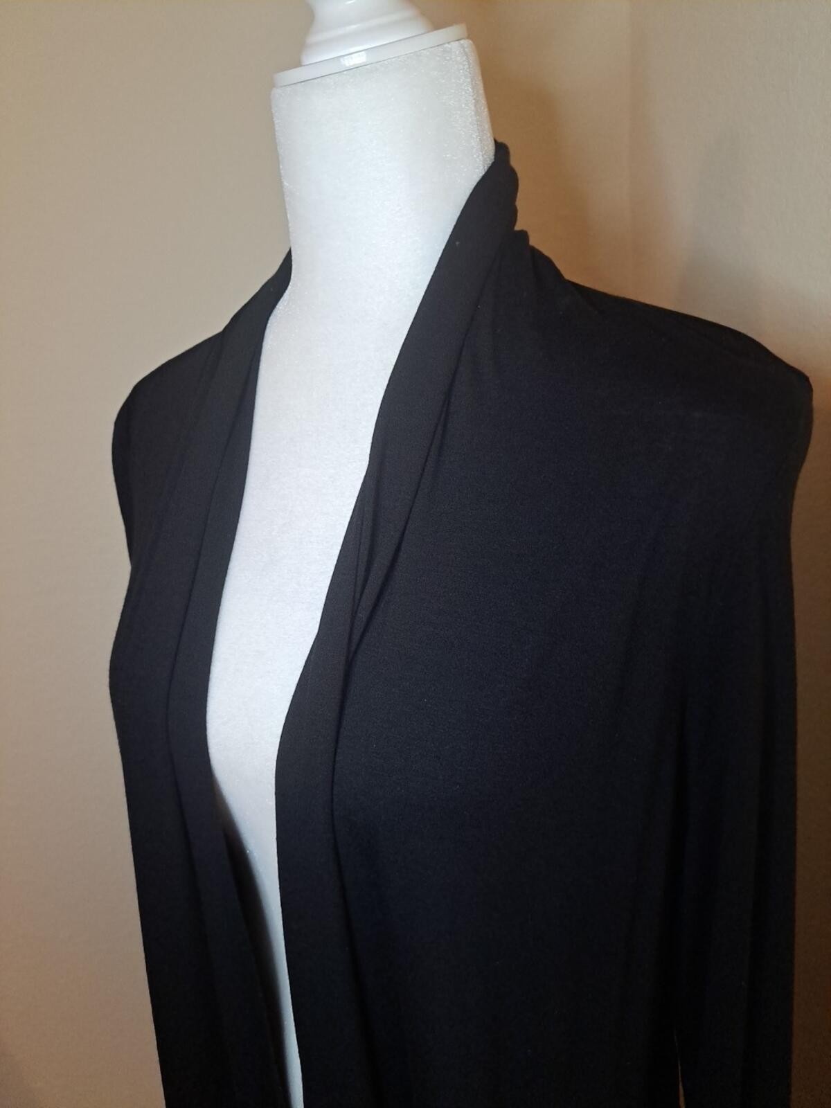 Eileen Fisher Open Front Cardigan Black XL EUC Returns Accepted