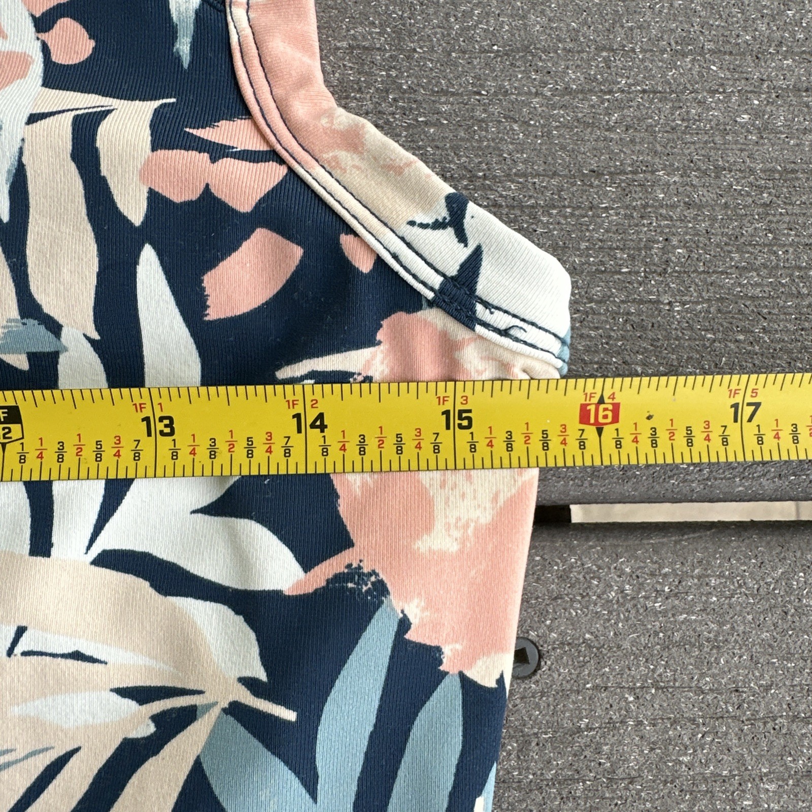 TITLE NINE Size S Athletic Dress Madagascar Blue Pink Built In Bra Zip Pkt