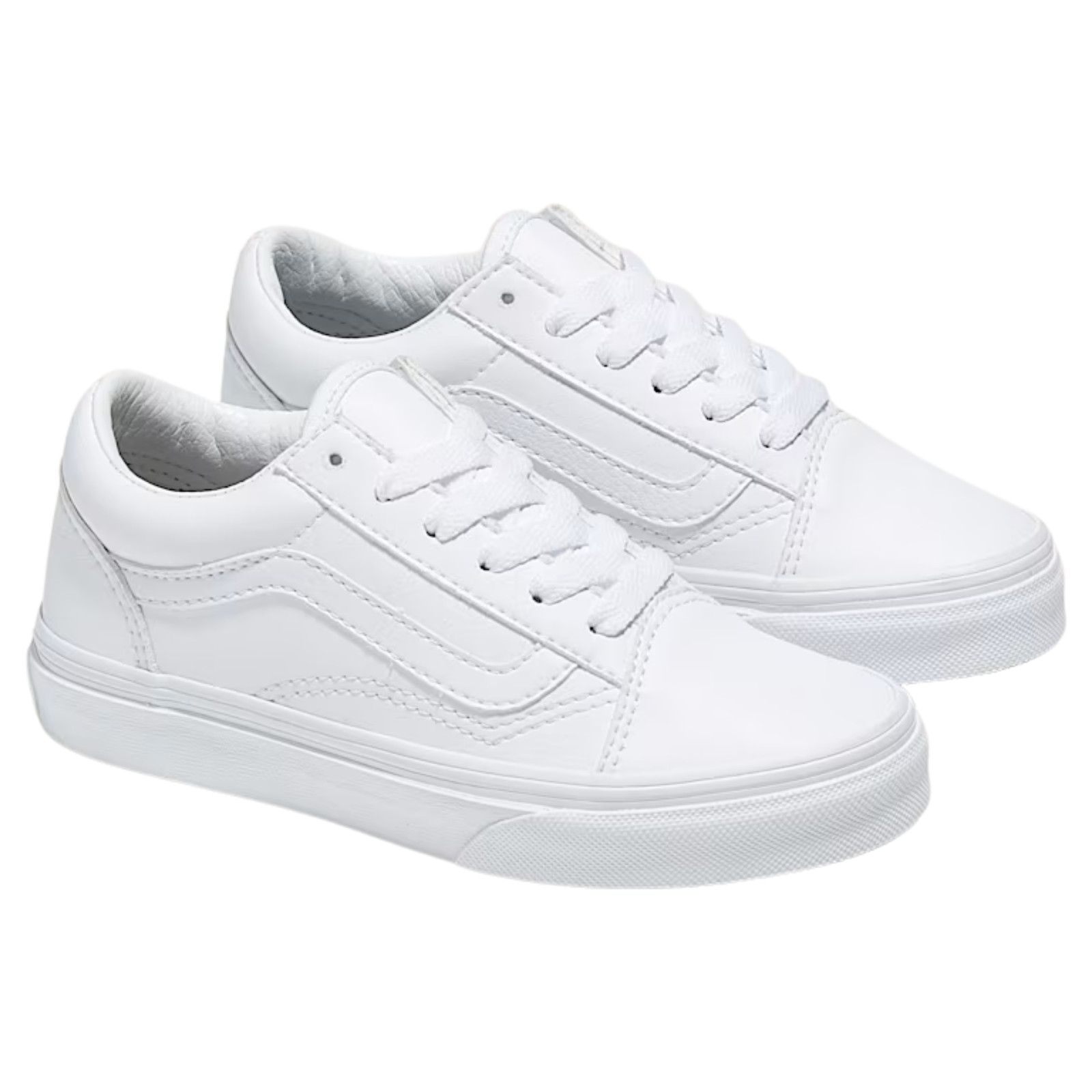 Vans Classic Old Skool Synthetic Leather Skate Shoes White/White