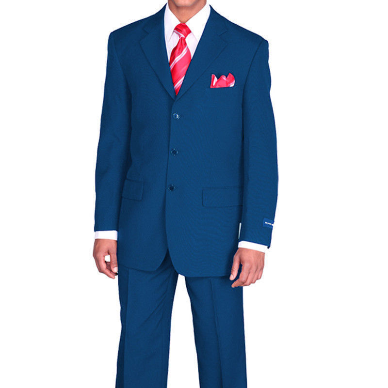 Men’s Basic Single Breast 3 Button Work Suit with Pants Fortino Landi 802P