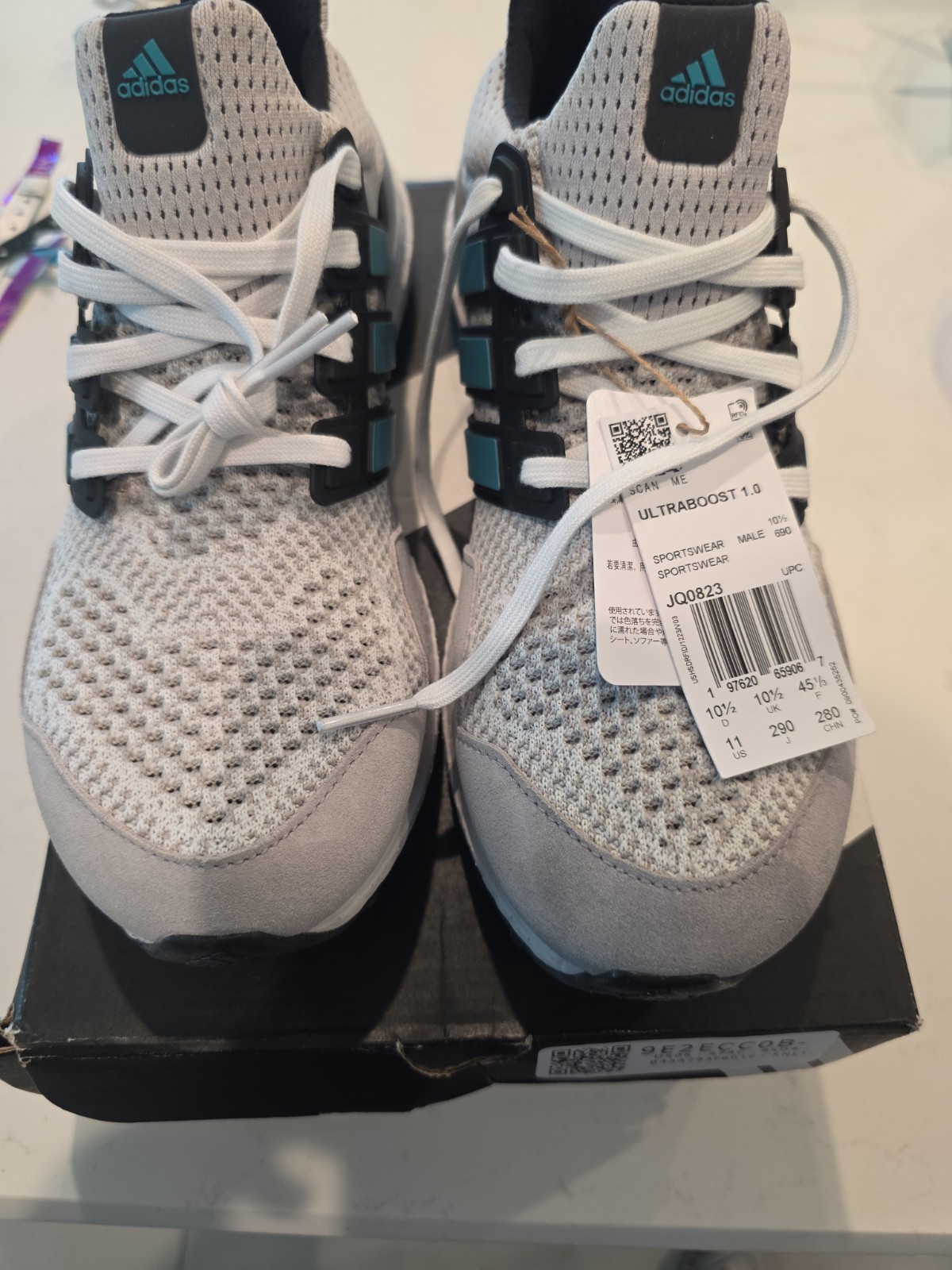 adidas UltraBoost 1.0 White Pure Teal New JQ0823 Size Men’s Size 11