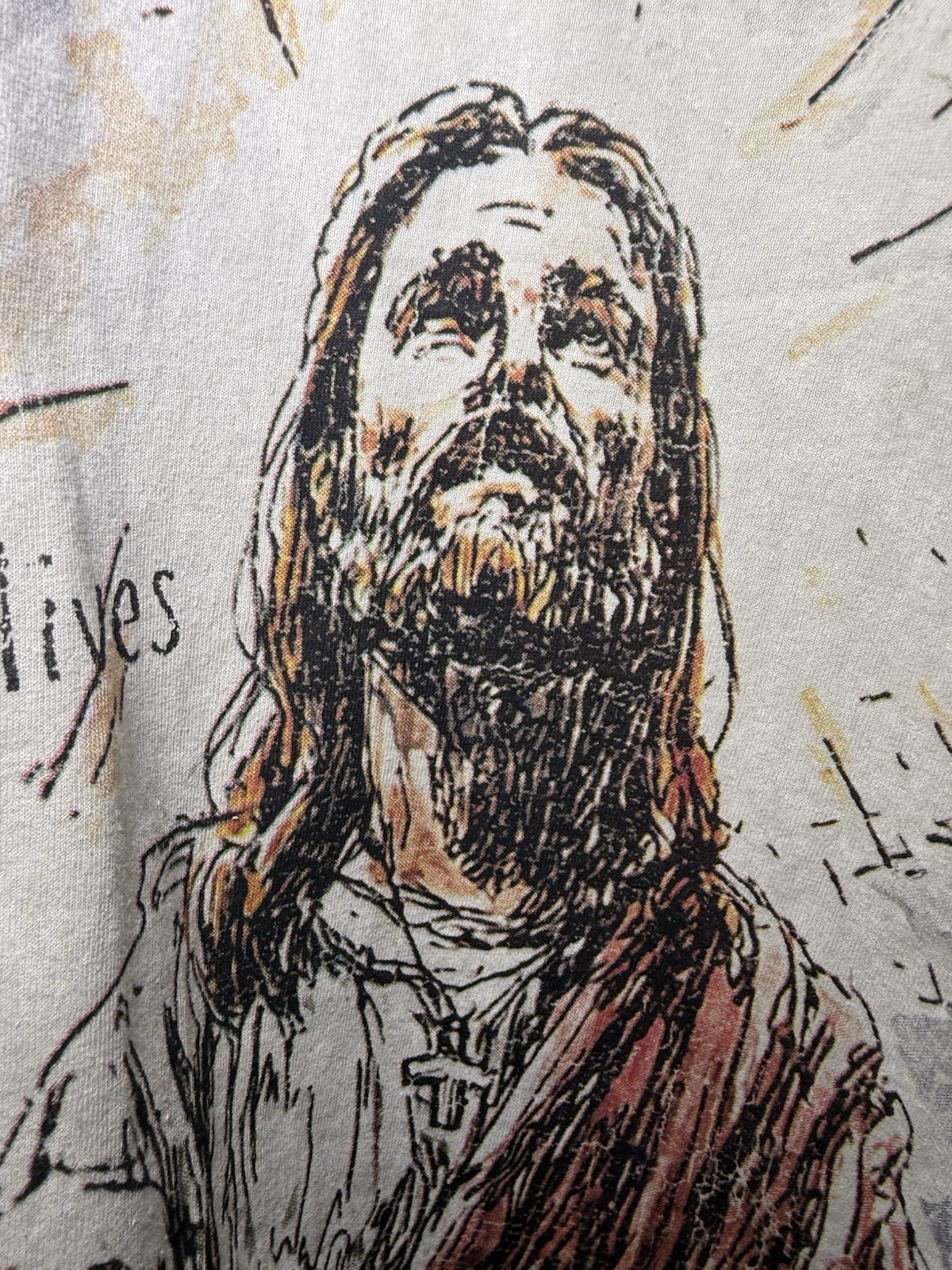 Rebel Vengeance Jesus Angel Graphic All Over Print Large New With Tag