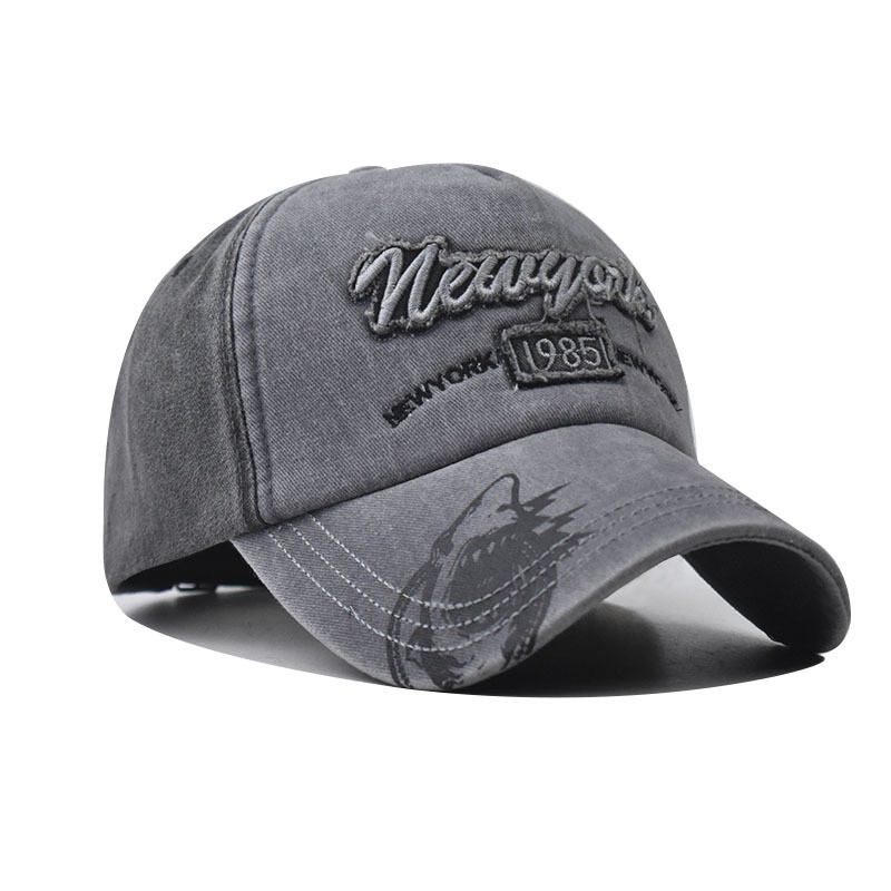 Men’s Cotton Baseball Cap Polo Style Solid Adjustable Dad Hat Washed Ball Cap