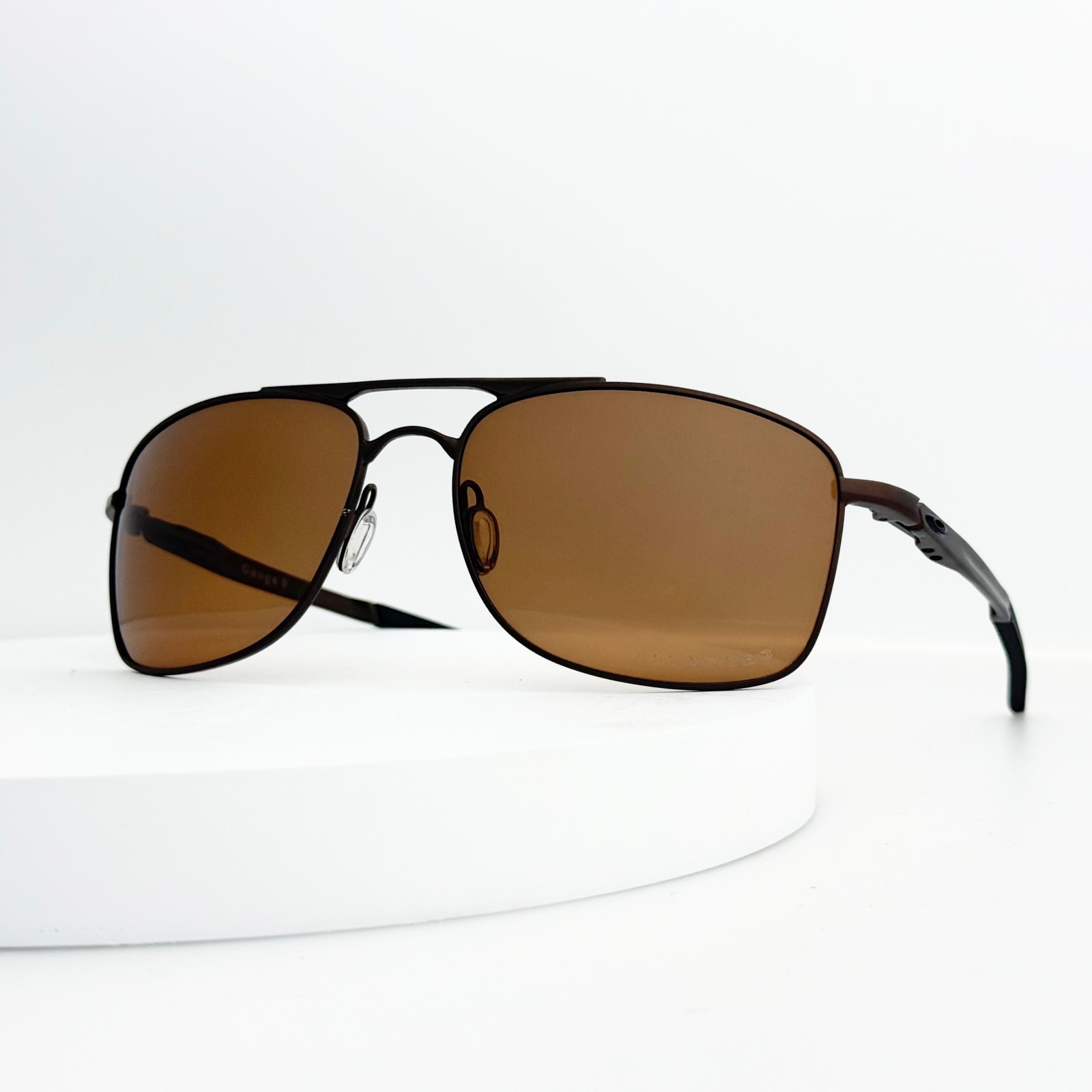Oakley Gauge 8 OO4124 Polarized Sunglasses Brown Frame Brown Lens