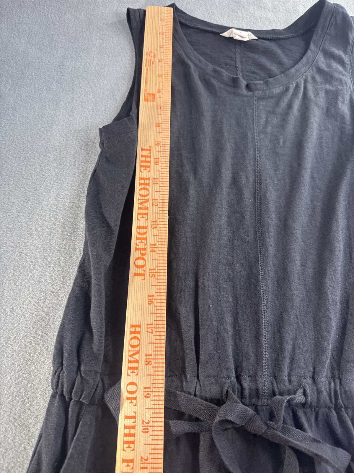 Caslon Tank Dress 100% Organic Cottton Women’s Small Black Minimalist Comfort