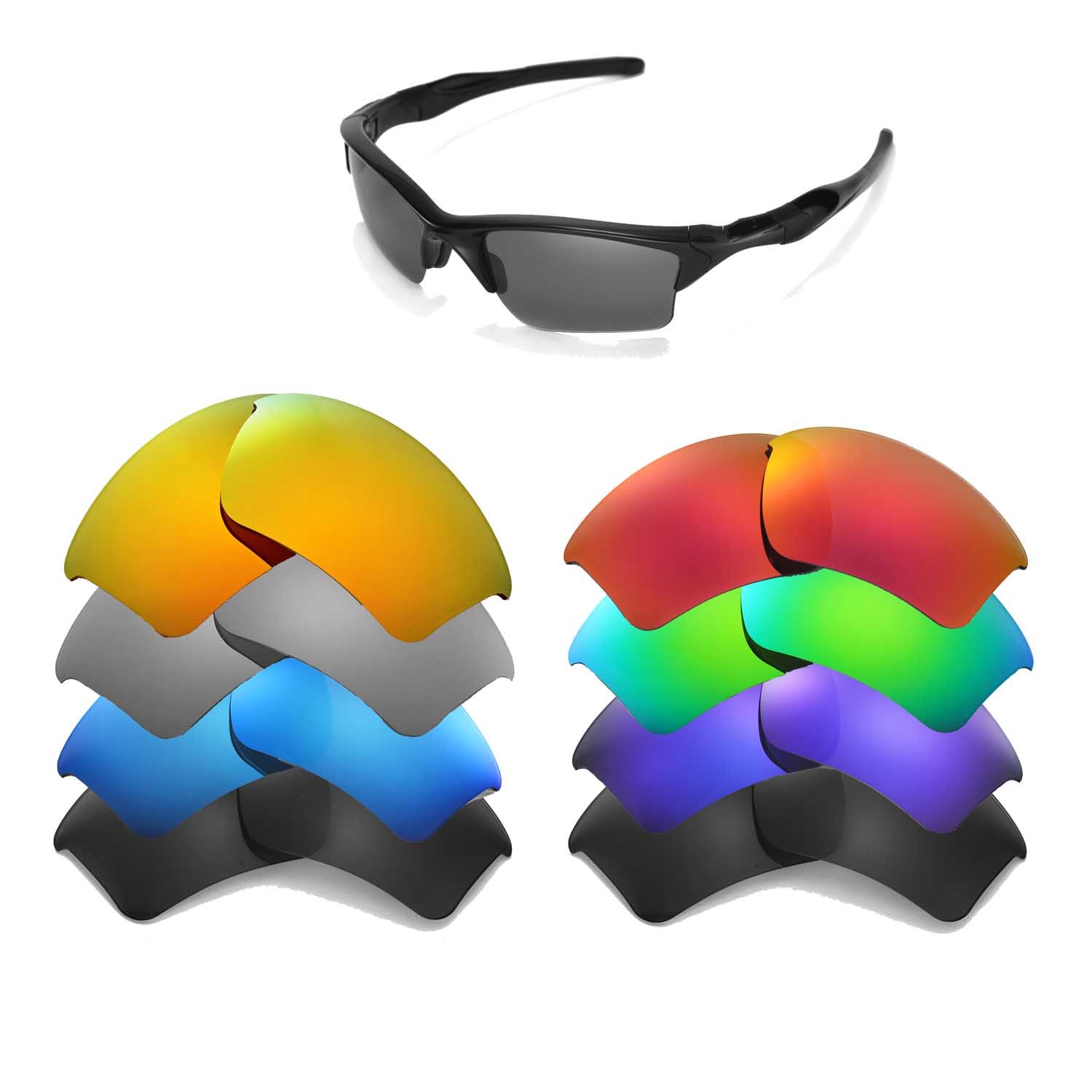 Walleva Replacement Lenses for Oakley Half Jacket 2.0 XL -Multiple Options
