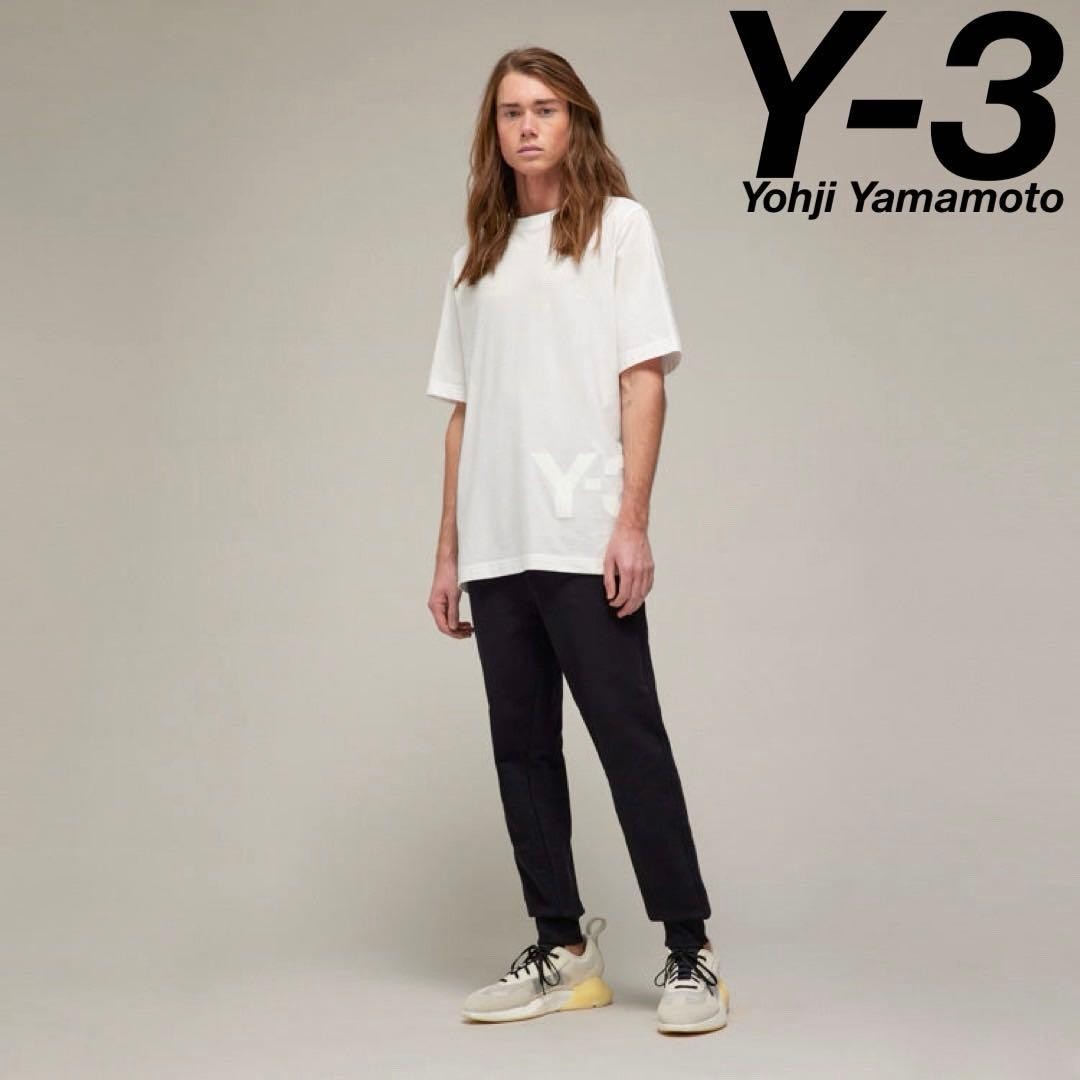 Yohji Yamamoto Y-3 adidas Men’s Zipper fly logo print design sweatpants
