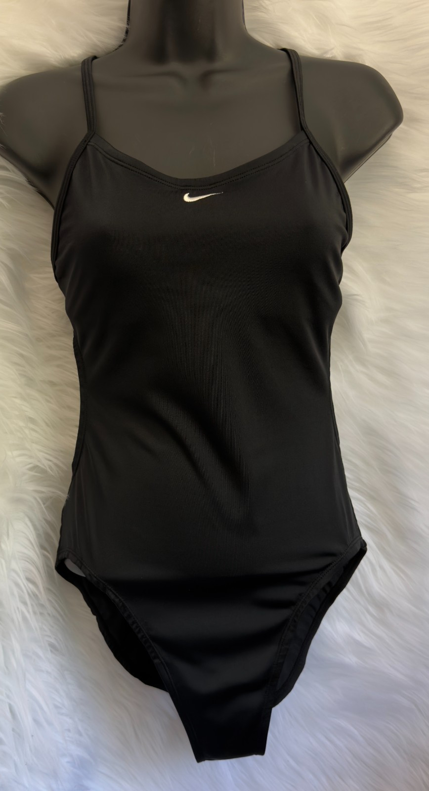 Nike Black One-Piece Swimsuit Size 10 Athletic Training Swim Suit EUC