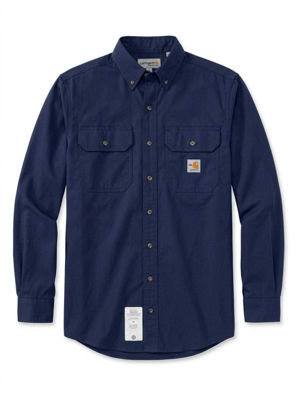 Carhartt Long Sleeve FR Fire Resistant Shirt blue