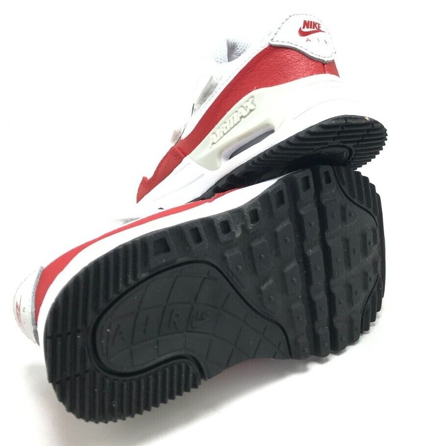 *NEW* Toddler NIKE AIR MAX SYSTEM (TD) WHITE/RED (DQ0286 108), SZ 2.0C – 10.0C