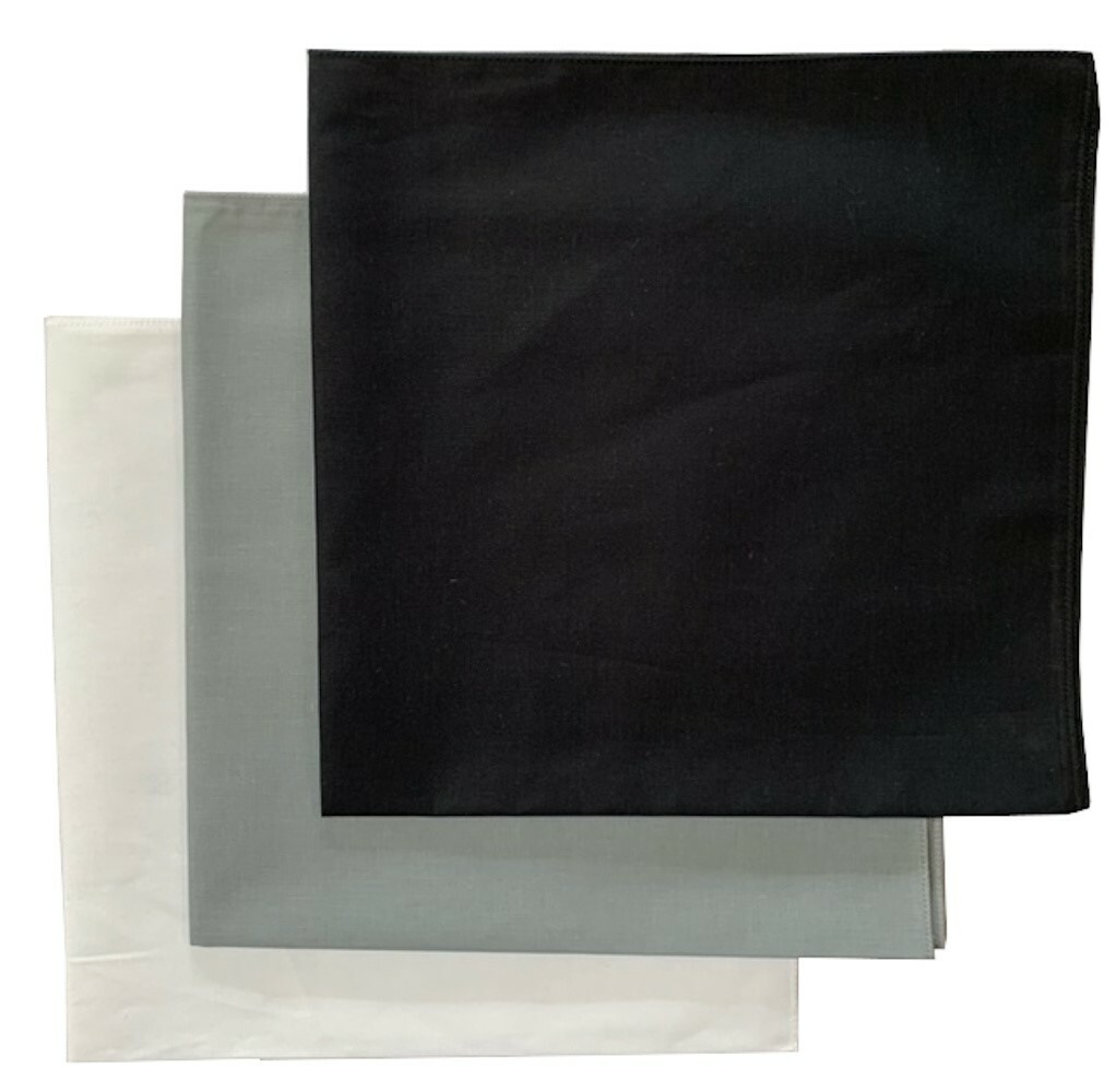 Made in the USA Solid Color Bandanas (3 pack) 100% Cotton 22″ x 22″