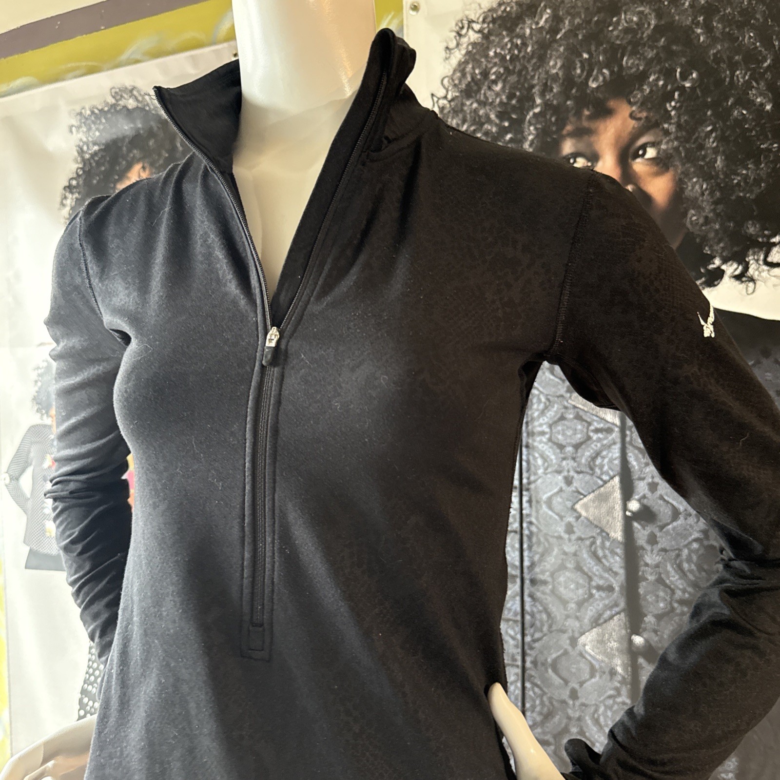 Nike Women’s Black Half-Zip Pullover Hoodie Sweatshirt Size Small