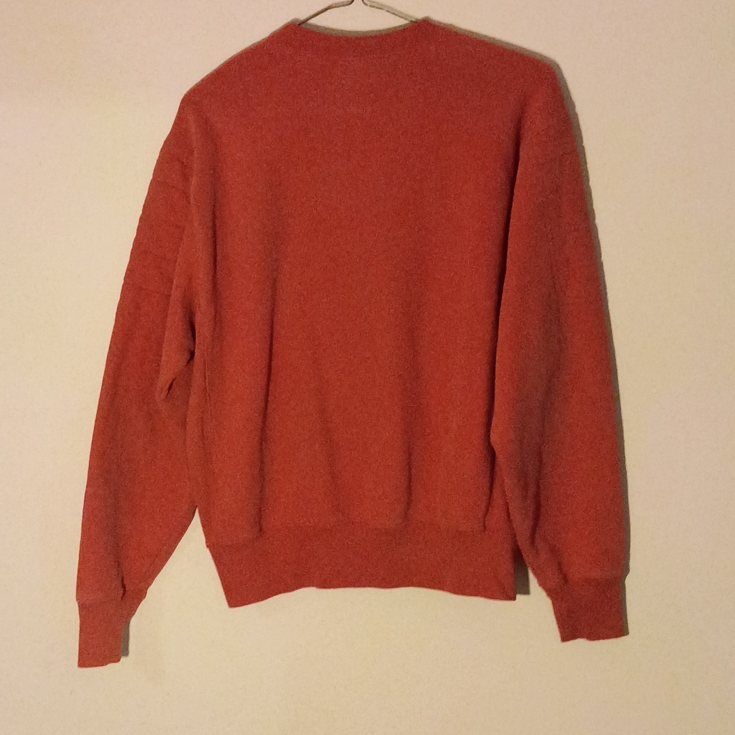 Champion Reverse Weave Sweatshirt Medium Rust Orange Embroidered Logo