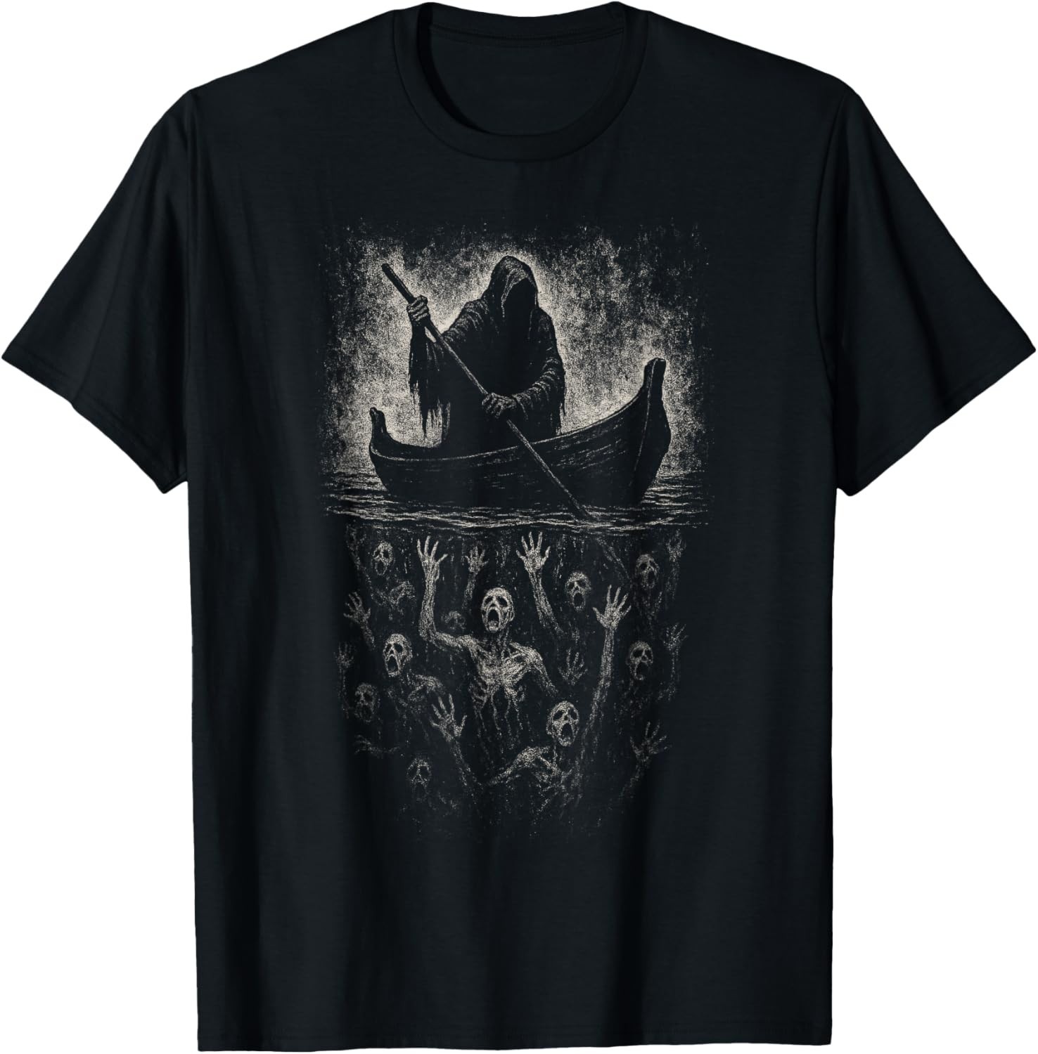 Reaper Horror Goth Charon Hades Underworld Mythology Alt Art Gift Unisex T-Shirt