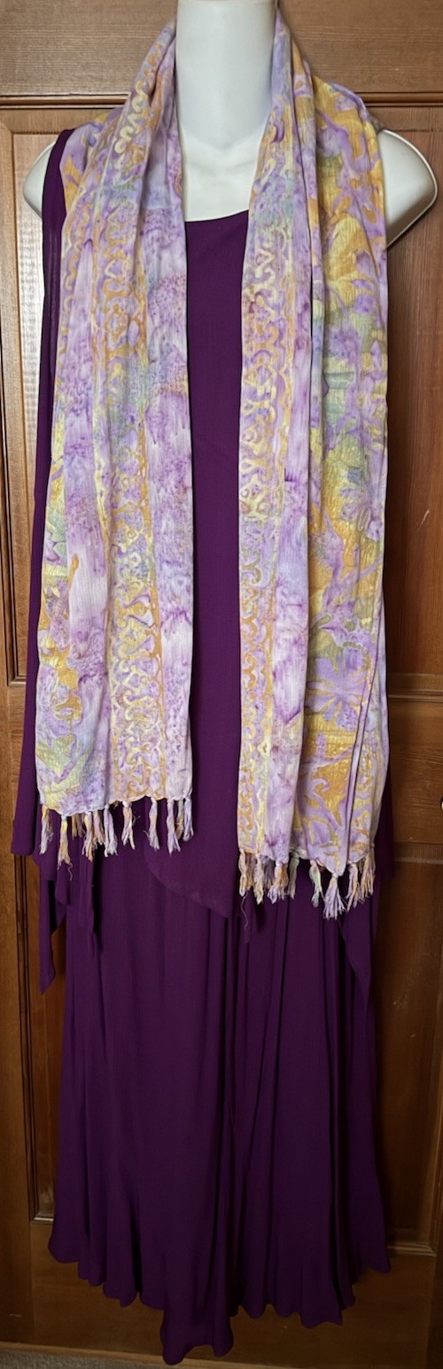 3 Pc Purple Mission Canyon Skirt, Tank And Scarf Set, One Size, New With Tags