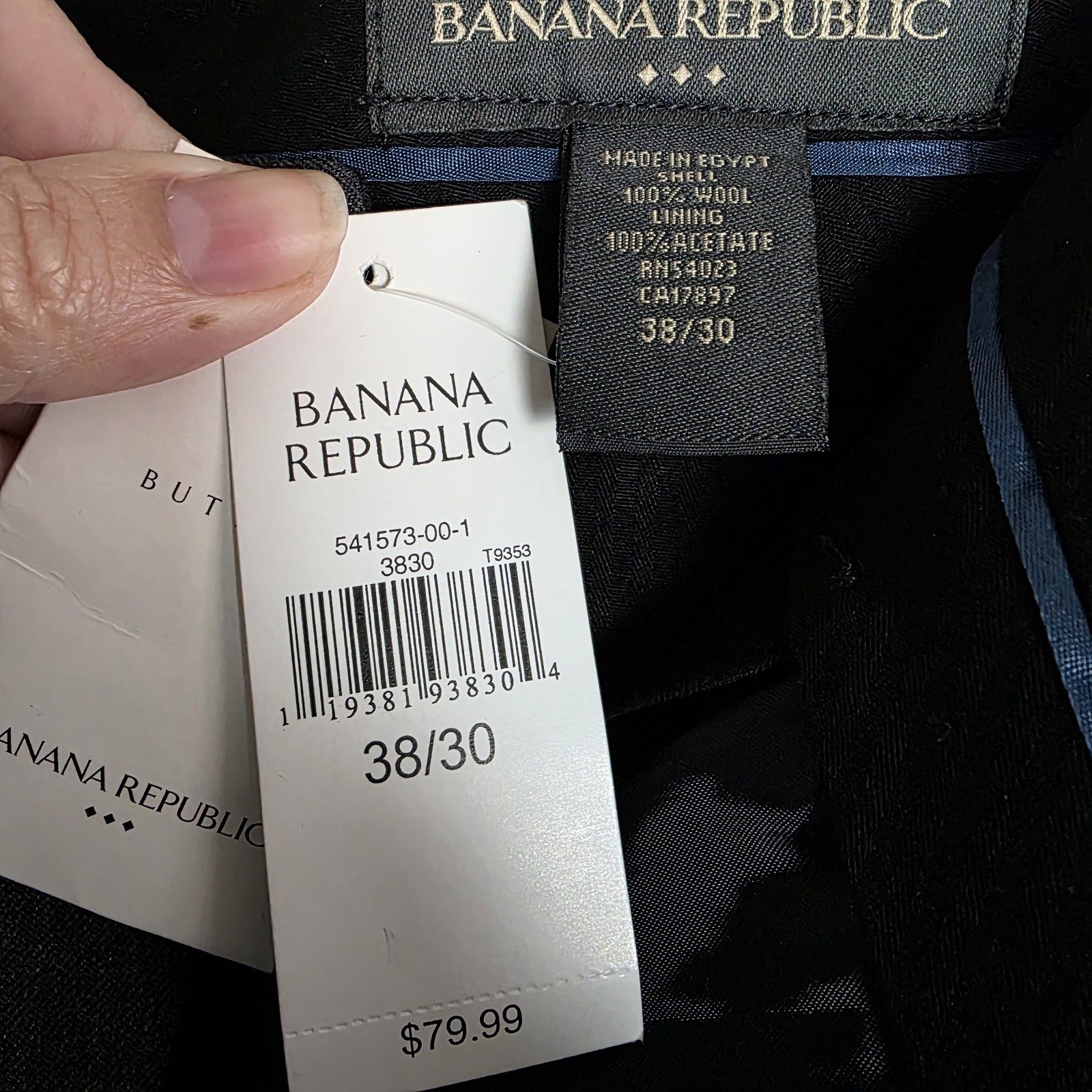 NEW Banana Republic Suit Men’s 46R 38×30 Charcoal Gray 100% Wool Modern Fit Set