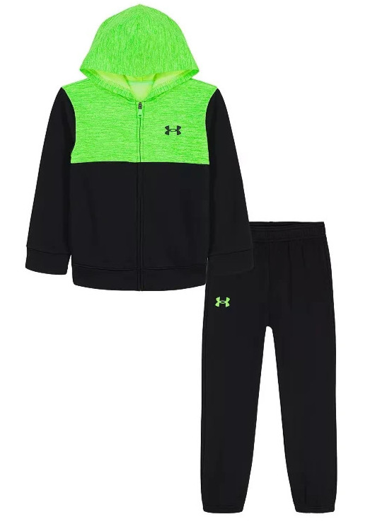 Under Armour Boy’s Hyper Green/Black Hoodie & Jogger Set (UAFII53E-321) Size 6