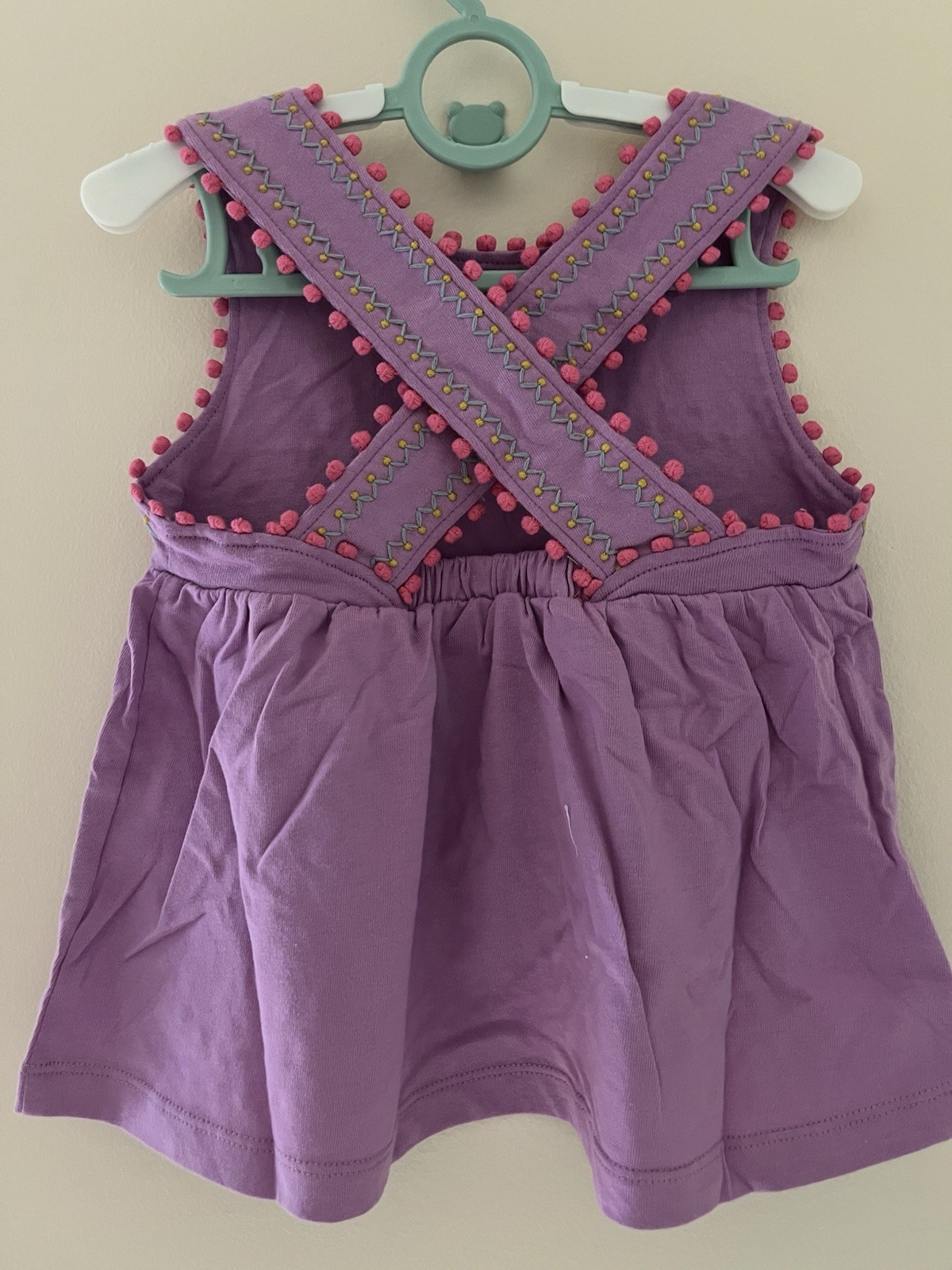 Mini Boden Girls Purple Cross Back Top 3-4Y( bundling available)