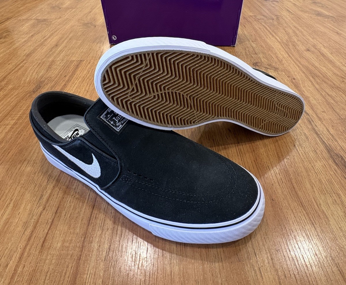 NEW Nike SB Zoom Janoski+ Slip ‘Summit White Black’ FN5893 001 Men Size 12
