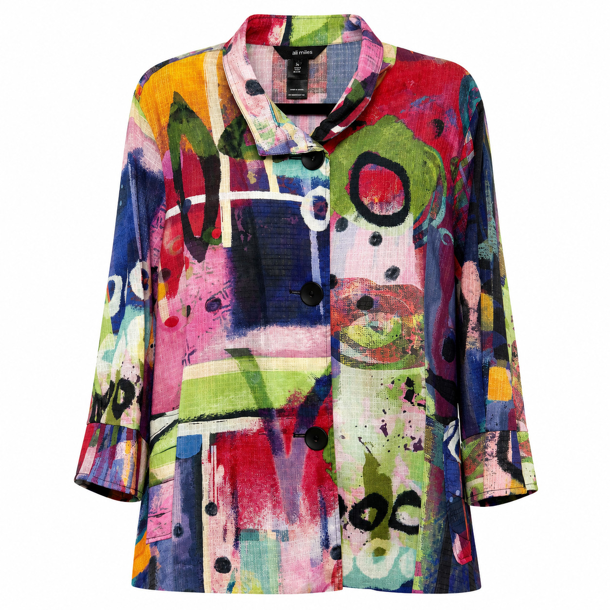 Ali Miles Artcore Abstract Tunic Top Women Size XL Dopamine Dressing Gallerycore