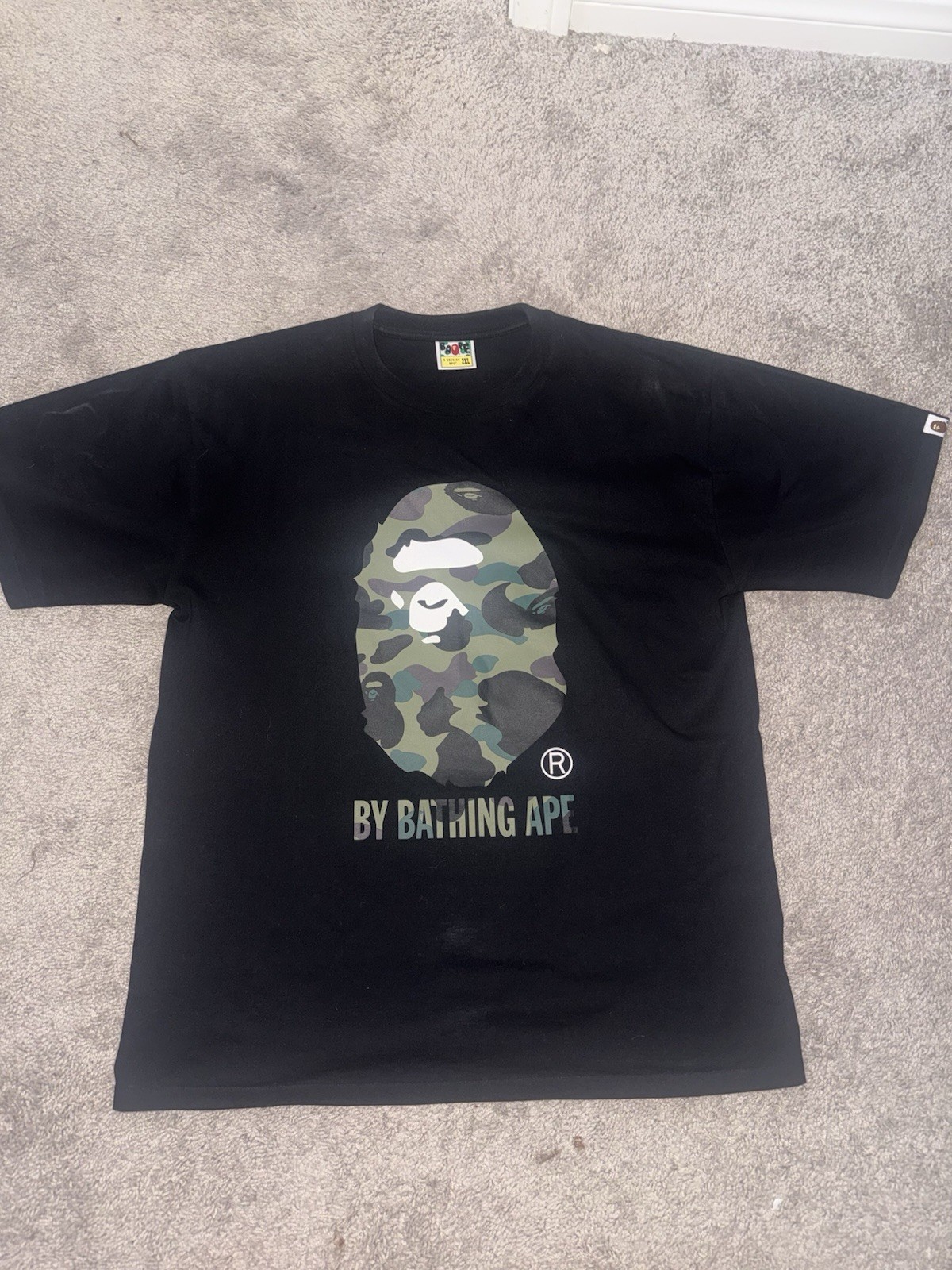 A Bathing Ape Men’s Short Sleeve T-Shirt Camo Size 2XL