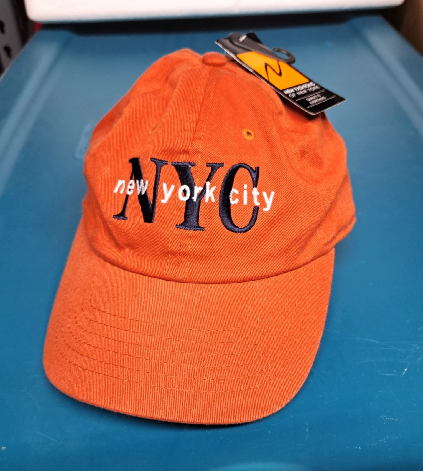 Baseball Cap /Hat NYC New York City – Orange – Adjustable Back – NEW WITH TAGS