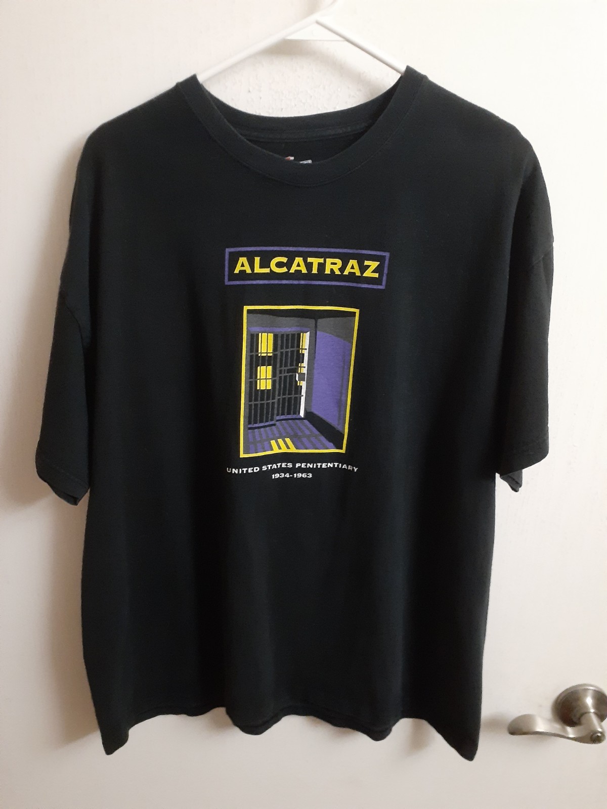 Vintage Alcatraz Penitentiary T Shirt Mens Size XL Deadstock Black Hanes Comfort