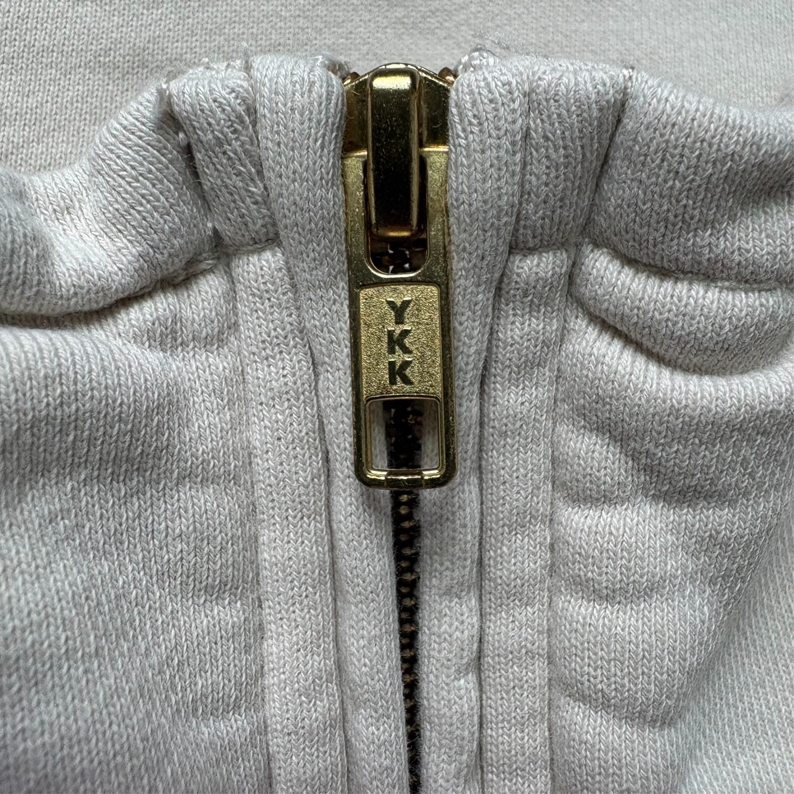 J. Crew Sweatshirt Mens Half Zip Small White Pullover Re-Imagined YKK Zipper