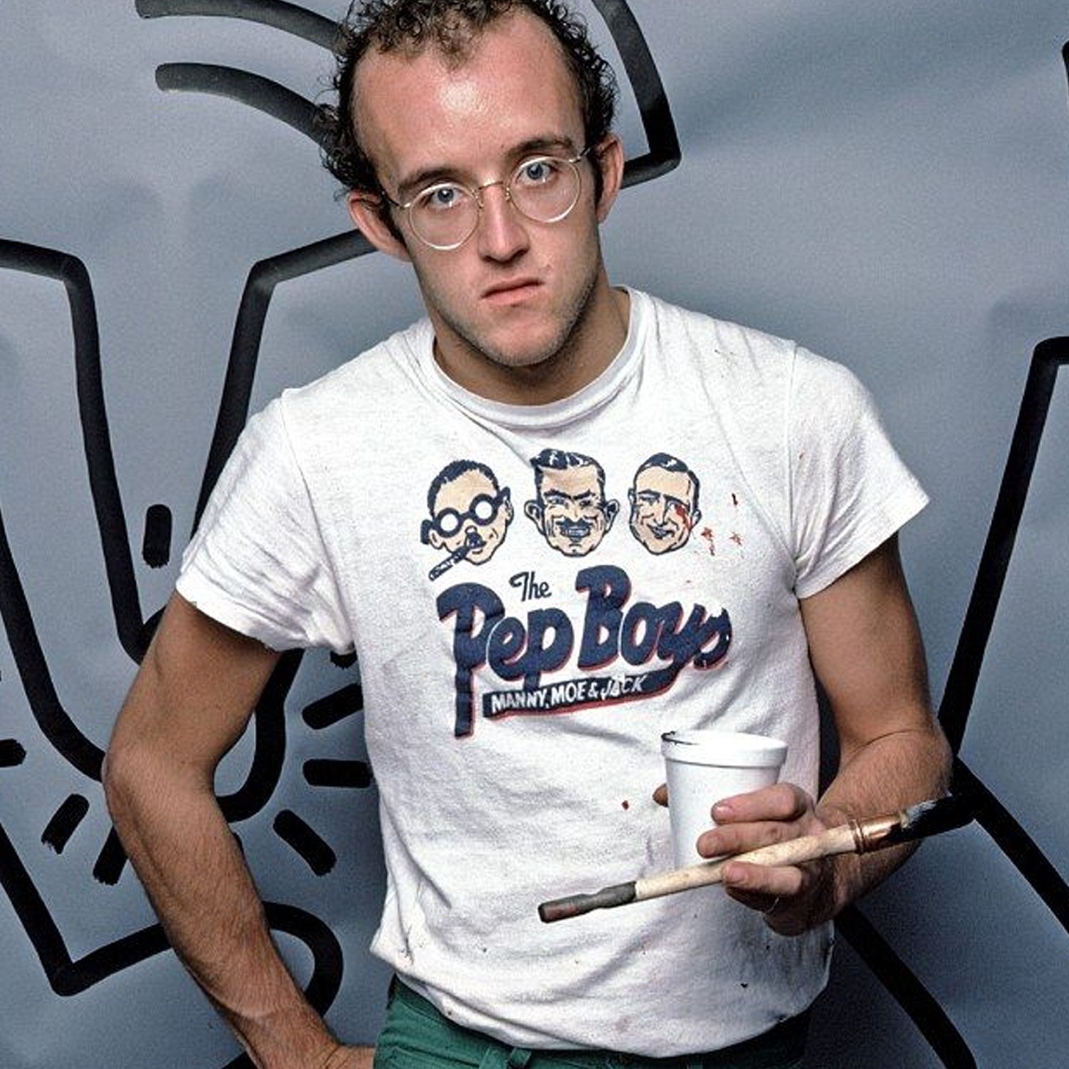 80s 90s The Pep Boys Aged White T-Shirt M