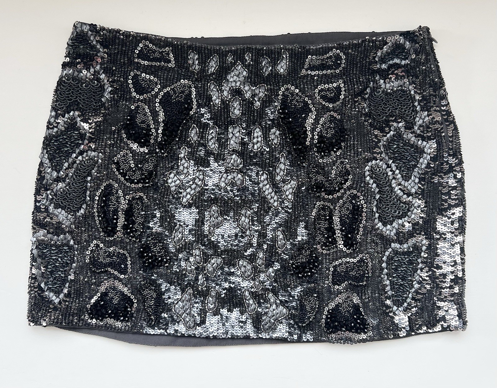 All Saints Beaded Mini Skirt, Hand Embellished. US Size 2, UK6 EU34