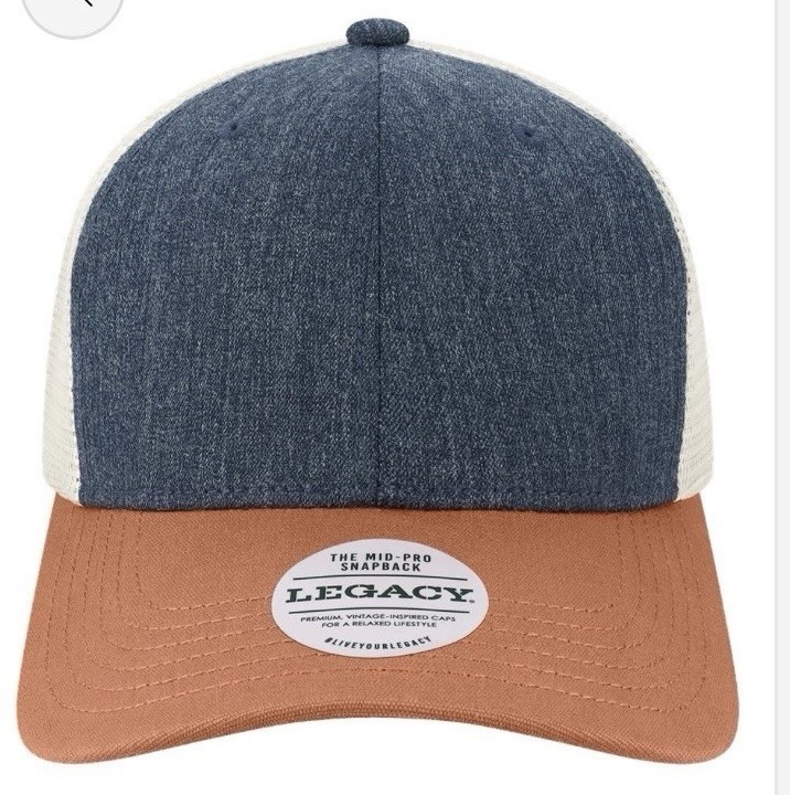 New With Tags LEGACY Mid-Pro Snapback Trucker Cap, Structured Mesh-Back Hat
