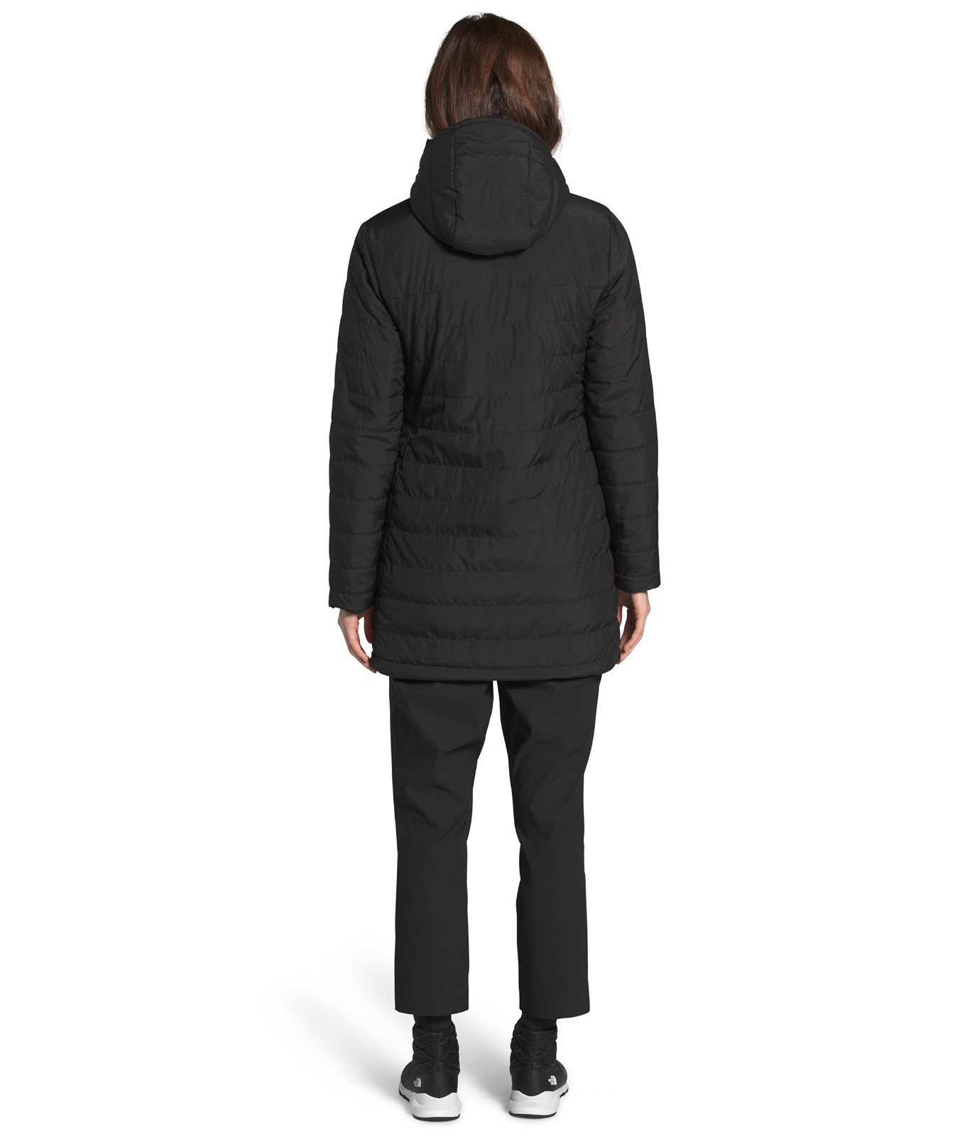 The North Face Mossbud Insulated Reversible Parka Womens Jacket TNF Black Sz S